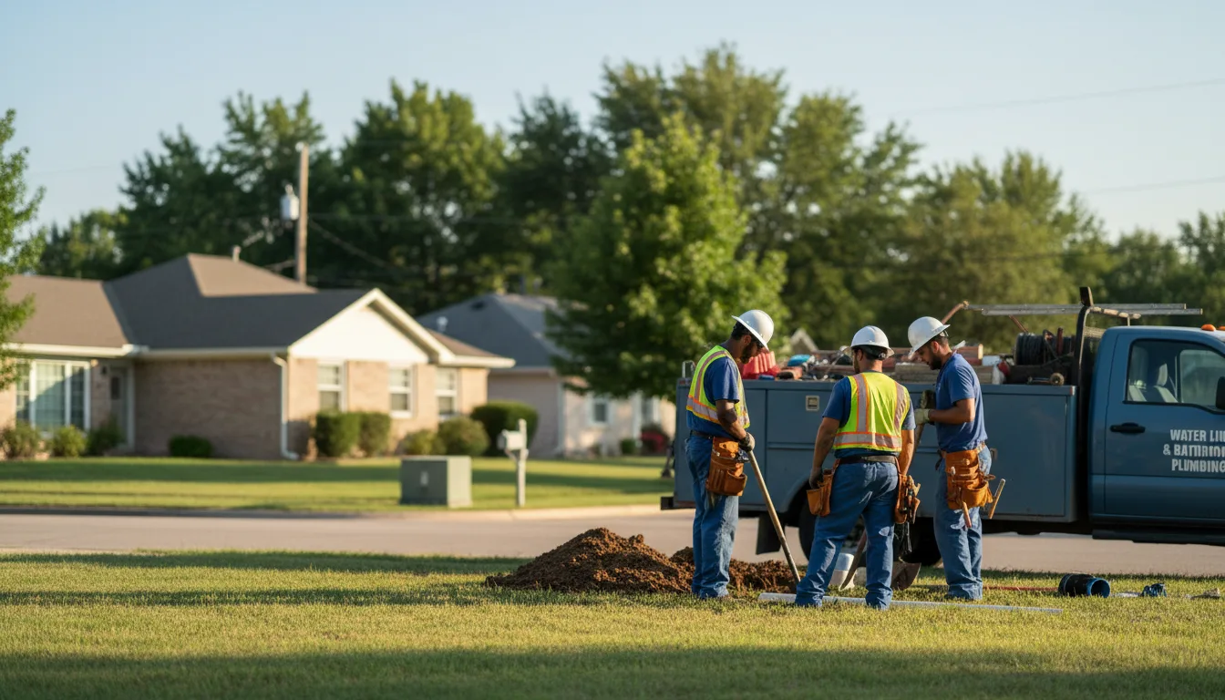 Residential water line and bathroom plumbing service in North Richland Hills, TX